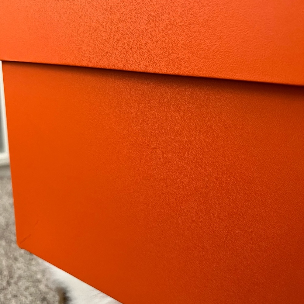 Large orange box